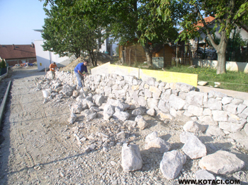 izvedba kamenih zidova